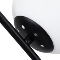 GLOBOSTAR® ELFIS 01100 Μοντέρνο Επιτραπέζιο Φωτιστικό Πορτατίφ με Ντουί 1 x E27 AC 220-240V IP20 - Μαύρο & Λευκό - Μ22 x Π27 x Υ41cm