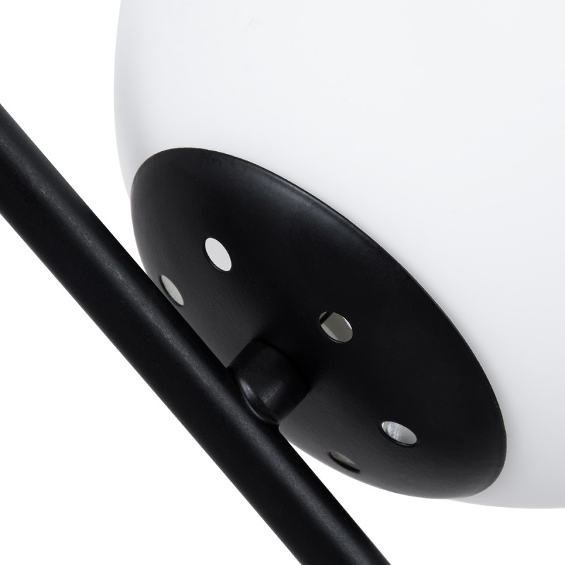 GLOBOSTAR® ELFIS 01100 Μοντέρνο Επιτραπέζιο Φωτιστικό Πορτατίφ με Ντουί 1 x E27 AC 220-240V IP20 - Μαύρο & Λευκό - Μ22 x Π27 x Υ41cm