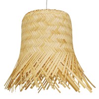 GLOBOSTAR® HAWAII 01103 Boho Κρεμαστό Φωτιστικό Οροφής με Ντουί 1 x E27 AC 220-240V IP20 - Μπεζ - Μ40 x Π40 x Y43cm