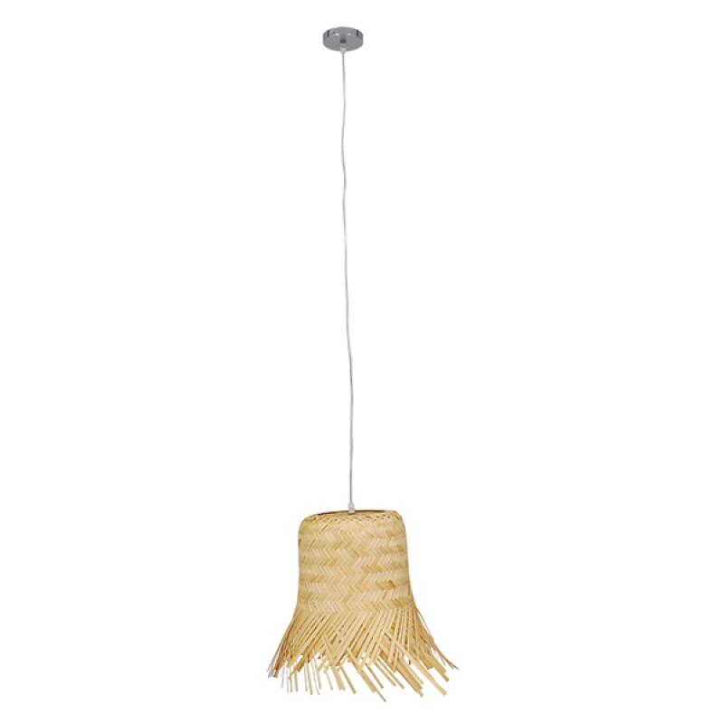 GLOBOSTAR® HAWAII 01103 Boho Κρεμαστό Φωτιστικό Οροφής με Ντουί 1 x E27 AC 220-240V IP20 - Μπεζ - Μ40 x Π40 x Y43cm