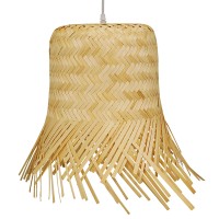 GLOBOSTAR® HAWAII 01103 Boho Κρεμαστό Φωτιστικό Οροφής με Ντουί 1 x E27 AC 220-240V IP20 - Μπεζ - Μ40 x Π40 x Y43cm