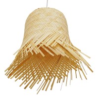 GLOBOSTAR® HAWAII 01103 Boho Κρεμαστό Φωτιστικό Οροφής με Ντουί 1 x E27 AC 220-240V IP20 - Μπεζ - Μ40 x Π40 x Y43cm