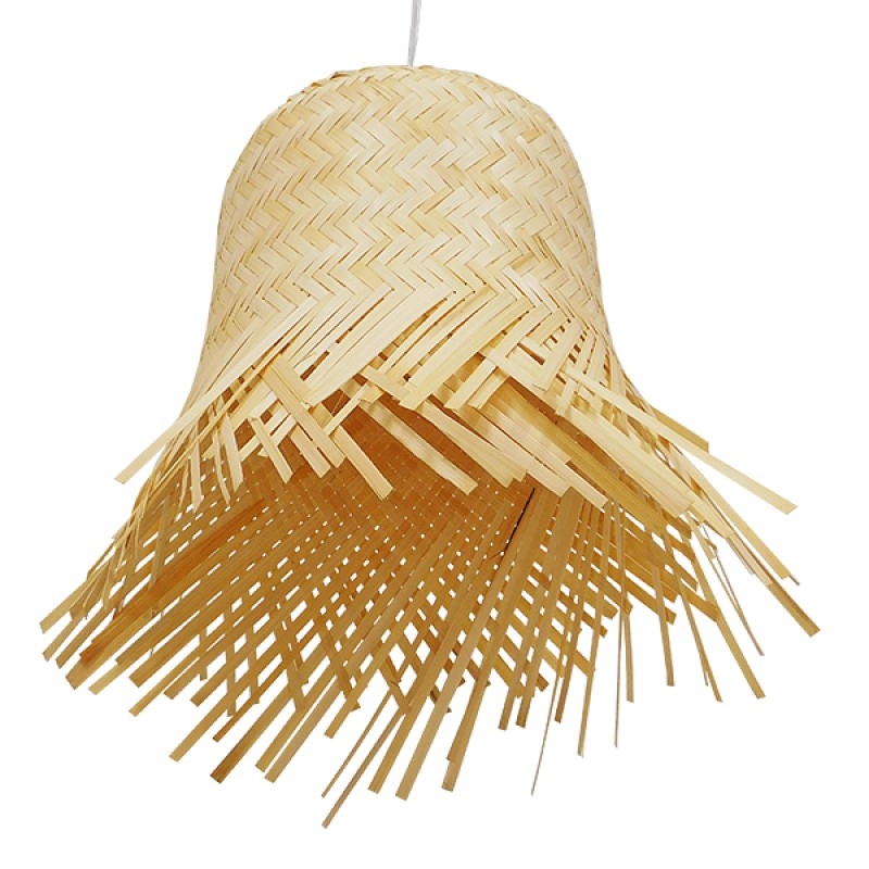 GLOBOSTAR® HAWAII 01103 Boho Κρεμαστό Φωτιστικό Οροφής με Ντουί 1 x E27 AC 220-240V IP20 - Μπεζ - Μ40 x Π40 x Y43cm