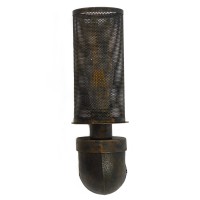 GLOBOSTAR® RAZA 01105 Vintage Φωτιστικό Τοίχου - Απλίκα με Ντουί 1 x E27 AC 220-240V IP20 - Χάλκινο - Μ13 x Π12 x Υ38cm