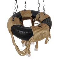 GLOBOSTAR® RUNNER 01116 Vintage Κρεμαστό Φωτιστικό Οροφής με Ντουί 8 x E27 AC 220-240V IP20 - Μαύρο & Μπεζ - Μ60 x Π60 x Υ60cm
