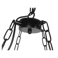 GLOBOSTAR® RUNNER 01116 Vintage Κρεμαστό Φωτιστικό Οροφής με Ντουί 8 x E27 AC 220-240V IP20 - Μαύρο & Μπεζ - Μ60 x Π60 x Υ60cm