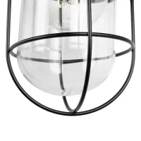 GLOBOSTAR® CELL 01118 Vintage Φωτιστικό Τοίχου - Απλίκα με Ντουί 1 x E27 AC 220-240V IP20 - Μαύρο - Μ33 x Π27 x Υ33cm