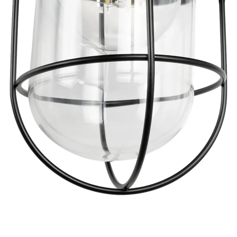 GLOBOSTAR® CELL 01118 Vintage Φωτιστικό Τοίχου - Απλίκα με Ντουί 1 x E27 AC 220-240V IP20 - Μαύρο - Μ33 x Π27 x Υ33cm