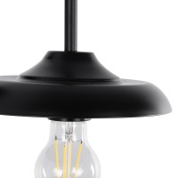 GLOBOSTAR® PHIA 01122 Vintage Φωτιστικό Τοίχου - Απλίκα με Ντουί 1 x E27 AC 220-240V IP20 - Μαύρο - Μ18.5 x Π29 x Υ18cm
