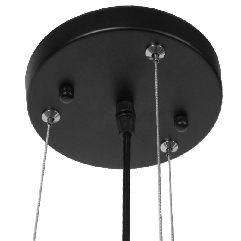 GLOBOSTAR® KEVIA 01150 Μοντέρνο Κρεμαστό Φωτιστικό Οροφής με Ντουί 3 x E27 AC 220-240V IP20 - Μαύρο & Λευκό - Μ40 x Π40 x Υ17.5cm
