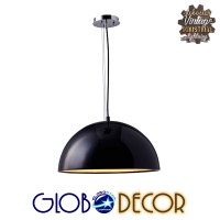 GLOBOSTAR® SERENIA 01151 Μοντέρνο Κρεμαστό Φωτιστικό Οροφής με Ντουί 1 x E27 AC 220-240V IP20 - Μαύρο & Λευκό - Μ40 x Π40 x Υ20cm