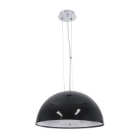 GLOBOSTAR® SERENIA 01151 Μοντέρνο Κρεμαστό Φωτιστικό Οροφής με Ντουί 1 x E27 AC 220-240V IP20 - Μαύρο & Λευκό - Μ40 x Π40 x Υ20cm