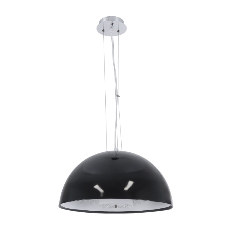 GLOBOSTAR® SERENIA 01151 Μοντέρνο Κρεμαστό Φωτιστικό Οροφής με Ντουί 1 x E27 AC 220-240V IP20 - Μαύρο & Λευκό - Μ40 x Π40 x Υ20cm