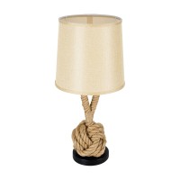 GLOBOSTAR® MONKEYFIST 01162 Vintage Επιτραπέζιο Φωτιστικό Πορτατίφ με Ντουί 1 x E27 AC 220-240V IP20 - Μπεζ - Μ27 x Π27 x Υ58cm