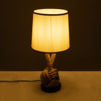 GLOBOSTAR® MONKEYFIST 01162 Vintage Επιτραπέζιο Φωτιστικό Πορτατίφ με Ντουί 1 x E27 AC 220-240V IP20 - Μπεζ - Μ27 x Π27 x Υ58cm