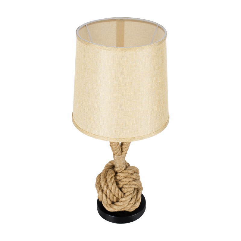 GLOBOSTAR® MONKEYFIST 01162 Vintage Επιτραπέζιο Φωτιστικό Πορτατίφ με Ντουί 1 x E27 AC 220-240V IP20 - Μπεζ - Μ27 x Π27 x Υ58cm
