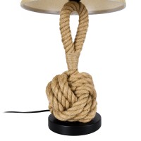 GLOBOSTAR® MONKEYFIST 01162 Vintage Επιτραπέζιο Φωτιστικό Πορτατίφ με Ντουί 1 x E27 AC 220-240V IP20 - Μπεζ - Μ27 x Π27 x Υ58cm