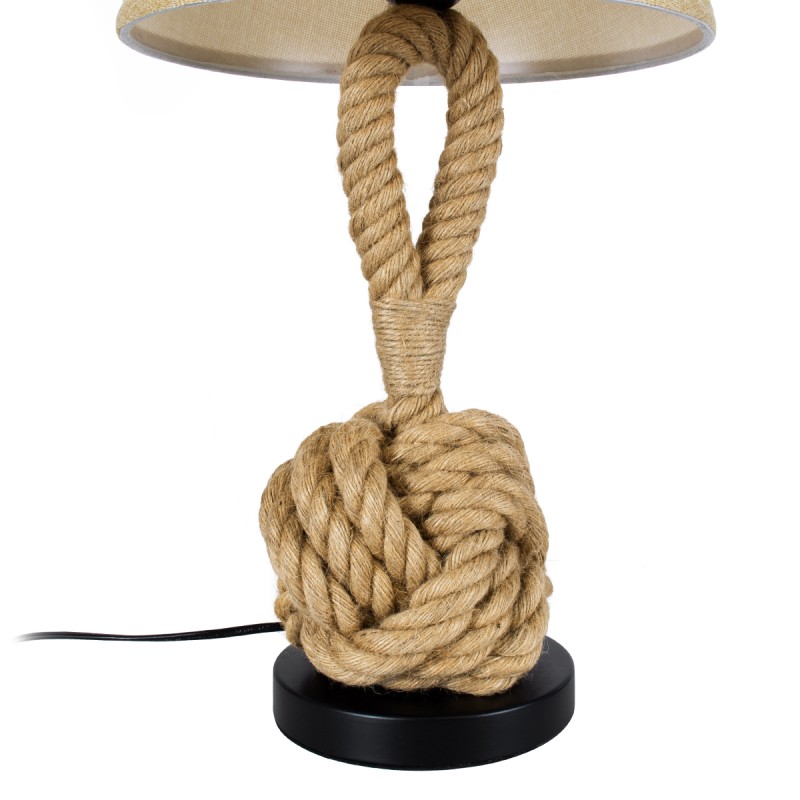GLOBOSTAR® MONKEYFIST 01162 Vintage Επιτραπέζιο Φωτιστικό Πορτατίφ με Ντουί 1 x E27 AC 220-240V IP20 - Μπεζ - Μ27 x Π27 x Υ58cm