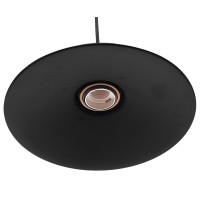 GLOBOSTAR® CARAVEL 01167 Vintage Κρεμαστό Φωτιστικό Οροφής με Ντουί 1 x E27 AC 220-240V IP20 - Μαύρο & Χρυσό - Μ22 x Π22 x Υ13cm