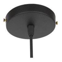GLOBOSTAR® CARAVEL 01167 Vintage Κρεμαστό Φωτιστικό Οροφής με Ντουί 1 x E27 AC 220-240V IP20 - Μαύρο & Χρυσό - Μ22 x Π22 x Υ13cm