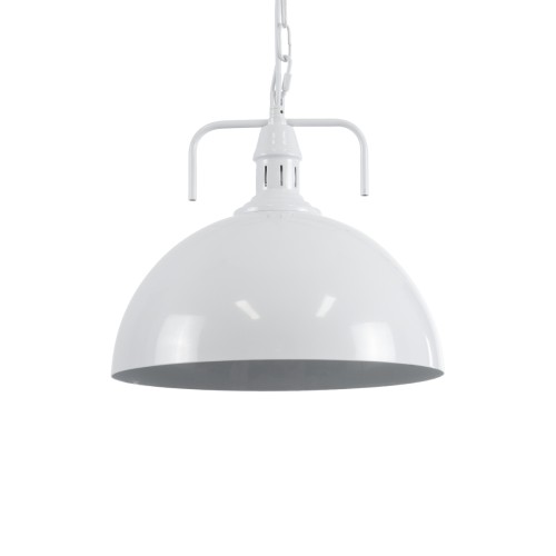 GLOBOSTAR® LARKIN 01174 Vintage Κρεμαστό Φωτιστικό Οροφής με Ντουί 1 x E27 AC 220-240V IP20 - Λευκό - Μ30 x Π30 x Y28cm