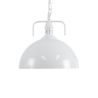 GLOBOSTAR® LARKIN 01174 Vintage Κρεμαστό Φωτιστικό Οροφής με Ντουί 1 x E27 AC 220-240V IP20 - Λευκό - Μ30 x Π30 x Y28cm