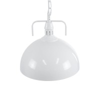 GLOBOSTAR® LARKIN 01174 Vintage Κρεμαστό Φωτιστικό Οροφής με Ντουί 1 x E27 AC 220-240V IP20 - Λευκό - Μ30 x Π30 x Y28cm