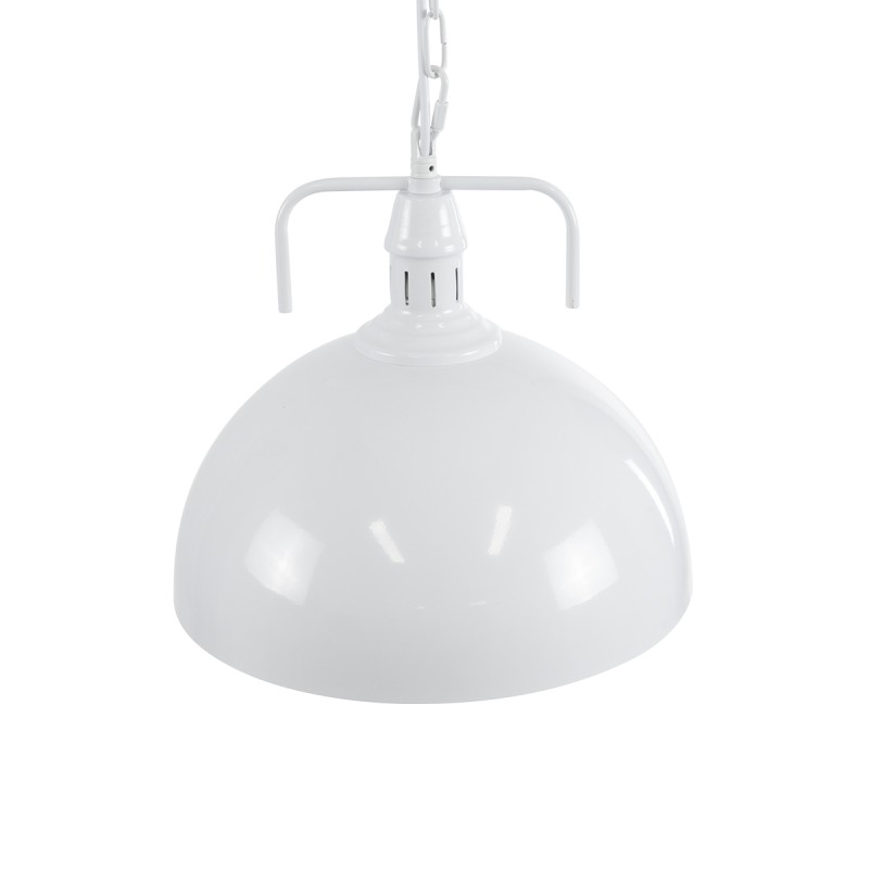 GLOBOSTAR® LARKIN 01174 Vintage Κρεμαστό Φωτιστικό Οροφής με Ντουί 1 x E27 AC 220-240V IP20 - Λευκό - Μ30 x Π30 x Y28cm