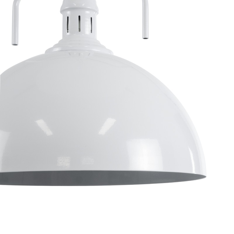 GLOBOSTAR® LARKIN 01174 Vintage Κρεμαστό Φωτιστικό Οροφής με Ντουί 1 x E27 AC 220-240V IP20 - Λευκό - Μ30 x Π30 x Y28cm