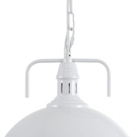 GLOBOSTAR® LARKIN 01174 Vintage Κρεμαστό Φωτιστικό Οροφής με Ντουί 1 x E27 AC 220-240V IP20 - Λευκό - Μ30 x Π30 x Y28cm
