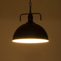 GLOBOSTAR® LARKIN 01175 Vintage Κρεμαστό Φωτιστικό Οροφής με Ντουί 1 x E27 AC 220-240V IP20 - Μαύρο - Μ30 x Π30 x Y28cm