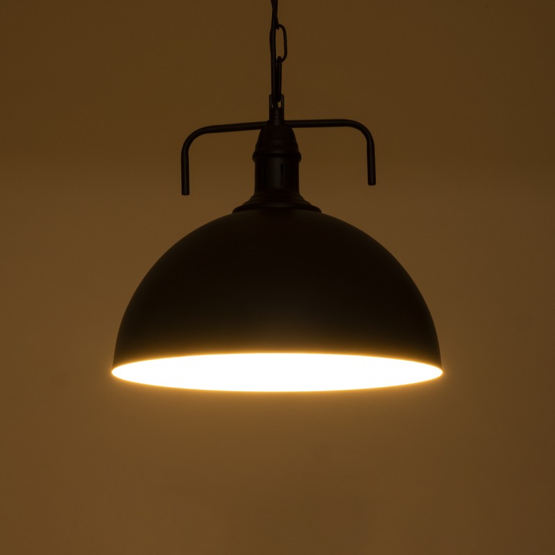 GLOBOSTAR® LARKIN 01175 Vintage Κρεμαστό Φωτιστικό Οροφής με Ντουί 1 x E27 AC 220-240V IP20 - Μαύρο - Μ30 x Π30 x Y28cm
