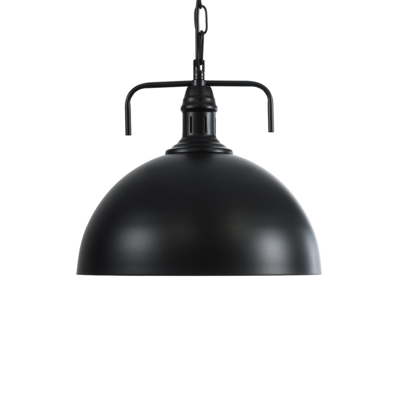 GLOBOSTAR® LARKIN 01175 Vintage Κρεμαστό Φωτιστικό Οροφής με Ντουί 1 x E27 AC 220-240V IP20 - Μαύρο - Μ30 x Π30 x Y28cm
