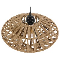 GLOBOSTAR® DOGMA 01187 Boho Κρεμαστό Φωτιστικό Οροφής με Ντουί 1 x E27 AC 220-240V IP20 - Μπεζ - Μ40 x Π40 x Υ20cm