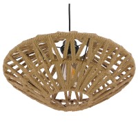 GLOBOSTAR® DOGMA 01187 Boho Κρεμαστό Φωτιστικό Οροφής με Ντουί 1 x E27 AC 220-240V IP20 - Μπεζ - Μ40 x Π40 x Υ20cm