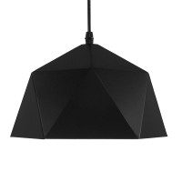 GLOBOSTAR® HEXAGON 01194 Μοντέρνο Κρεμαστό Φωτιστικό Οροφής με Ντουί 1 x E27 AC 220-240V IP20 - Μαύρο & Χρυσό - Μ25 x Π25 x Υ15cm