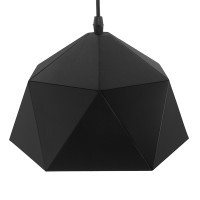 GLOBOSTAR® HEXAGON 01194 Μοντέρνο Κρεμαστό Φωτιστικό Οροφής με Ντουί 1 x E27 AC 220-240V IP20 - Μαύρο & Χρυσό - Μ25 x Π25 x Υ15cm