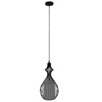 GLOBOSTAR® REA 01197 Μοντέρνο Κρεμαστό Φωτιστικό Οροφής με Ντουί 1 x E27 AC 220-240V IP20 - Μαύρο & Λευκό - Μ21 x Π21 x Υ40cm