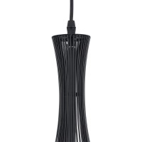 GLOBOSTAR® LILY 01198 Μοντέρνο Κρεμαστό Φωτιστικό Οροφής με Ντουί 1 x E27 AC 220-240V IP20 - Μαύρο & Λευκό - Μ30 x Π30 x Υ50cm