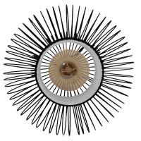 GLOBOSTAR® LILY 01199 Μοντέρνο Κρεμαστό Φωτιστικό Οροφής με Ντουί 1 x E27 AC 220-240V IP20 - Μαύρο & Λευκό - Μ31 x Π31 x Υ42cm