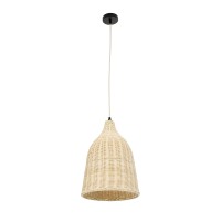 GLOBOSTAR® BAHAMAS 01202 Boho Κρεμαστό Φωτιστικό Οροφής με Ντουί 1 x E27 AC 220-240V IP20 - Μπεζ - Μ30 x Π30 x Υ40cm
