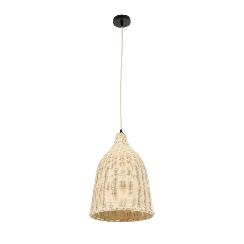 GLOBOSTAR® BAHAMAS 01202 Boho Κρεμαστό Φωτιστικό Οροφής με Ντουί 1 x E27 AC 220-240V IP20 - Μπεζ - Μ30 x Π30 x Υ40cm