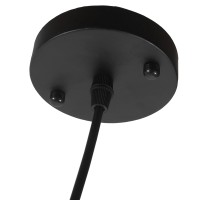 GLOBOSTAR® EARTH 01205 Vintage Κρεμαστό Φωτιστικό Οροφής με Ντουί 1 x E27 AC 220-240V IP20 - Μαύρο - Μ30 x Π30 x Υ30cm
