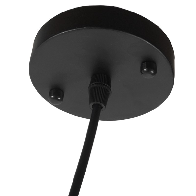 GLOBOSTAR® EARTH 01205 Vintage Κρεμαστό Φωτιστικό Οροφής με Ντουί 1 x E27 AC 220-240V IP20 - Μαύρο - Μ30 x Π30 x Υ30cm