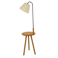GLOBOSTAR® TIFFANY 01206 Μοντέρνο Επιδαπέδιο Φωτιστικό με Ντουί 1 x E27 AC 220-240V IP20 - Μπεζ & Λευκό - Μ28 x Π28 x Υ140cm
