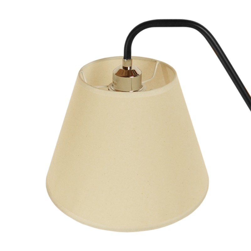 GLOBOSTAR® TIFFANY 01206 Μοντέρνο Επιδαπέδιο Φωτιστικό με Ντουί 1 x E27 AC 220-240V IP20 - Μπεζ & Λευκό - Μ28 x Π28 x Υ140cm