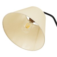 GLOBOSTAR® TIFFANY 01206 Μοντέρνο Επιδαπέδιο Φωτιστικό με Ντουί 1 x E27 AC 220-240V IP20 - Μπεζ & Λευκό - Μ28 x Π28 x Υ140cm