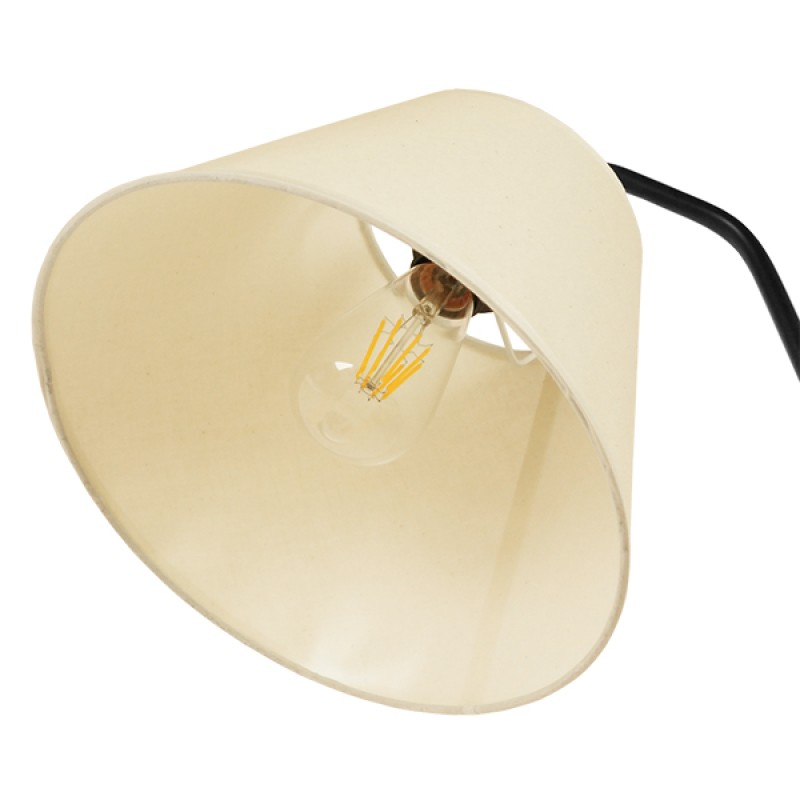 GLOBOSTAR® TIFFANY 01206 Μοντέρνο Επιδαπέδιο Φωτιστικό με Ντουί 1 x E27 AC 220-240V IP20 - Μπεζ & Λευκό - Μ28 x Π28 x Υ140cm
