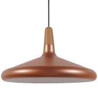 GLOBOSTAR® FELICITA 01223 Μοντέρνο Κρεμαστό Φωτιστικό Οροφής με Ντουί 1 x E27 AC 220-240V IP20 - Χάλκινο & Λευκό - Μ40 x Π40 x Υ30cm