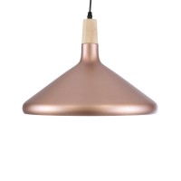 GLOBOSTAR® FELICITA 01223 Μοντέρνο Κρεμαστό Φωτιστικό Οροφής με Ντουί 1 x E27 AC 220-240V IP20 - Χάλκινο & Λευκό - Μ40 x Π40 x Υ30cm